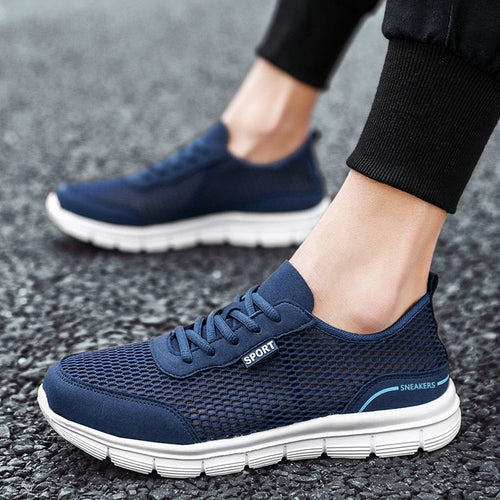 Men's Breathable Mesh Sneakers – Lightweight Running Shoes