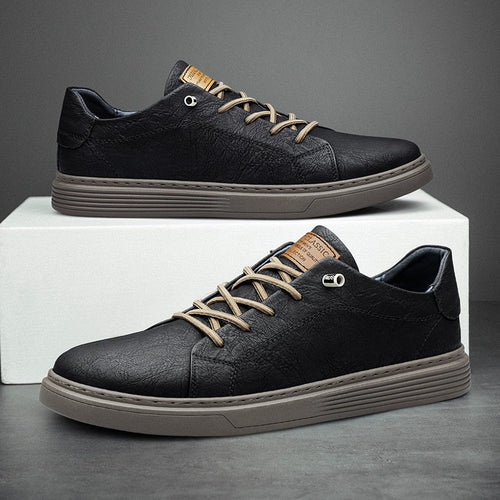 Men's Classic Leather Oxford Shoes – Lace-Up Comfort