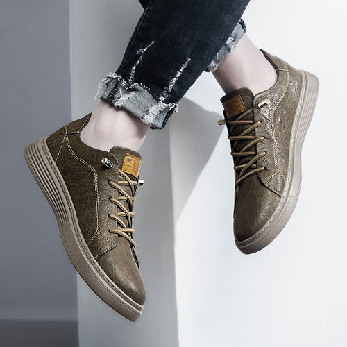 Men's Classic Leather Oxford Shoes – Lace-Up Comfort