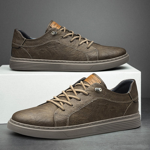 Men's Classic Leather Oxford Shoes – Lace-Up Comfort