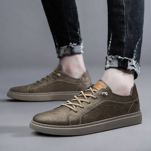Men's Classic Leather Oxford Shoes – Lace-Up Comfort